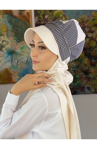 Weiß Praktischer Turban 19AGS22ŞP03-05