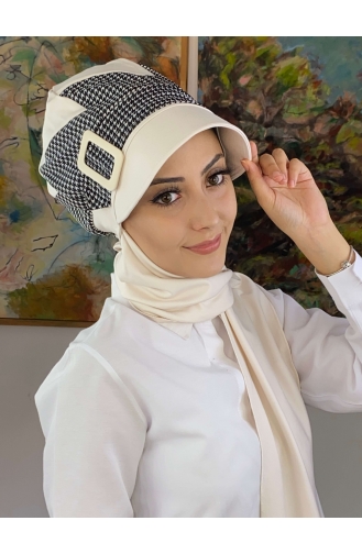 White Ready to Wear Turban 19AGS22ŞP03-05