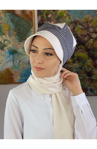 White Ready to Wear Turban 19AGS22ŞP03-05