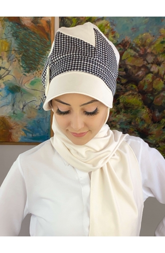 White Ready to Wear Turban 19AGS22ŞP03-05
