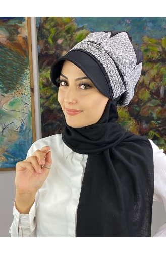 Gray Ready to wear Turban 19AGS22ŞP20-01