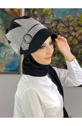 Gray Ready to Wear Turban 19AGS22ŞP20-01