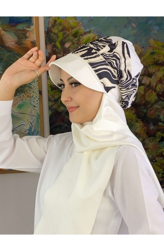 Weiß Praktischer Turban 19AGS22ŞP11-01