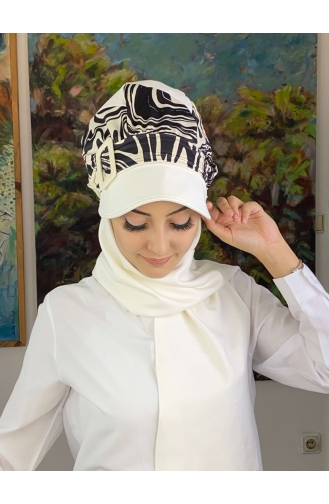 Weiß Praktischer Turban 19AGS22ŞP11-01