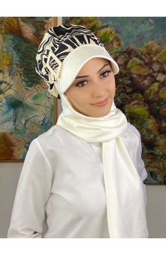 White Ready to Wear Turban 19AGS22ŞP11-01