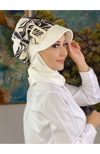 White Ready to Wear Turban 19AGS22ŞP11-01