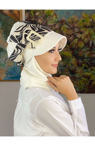 White Ready to Wear Turban 19AGS22ŞP11-01