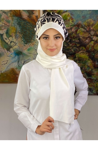 Weiß Praktischer Turban 19AGS22ŞP11-01