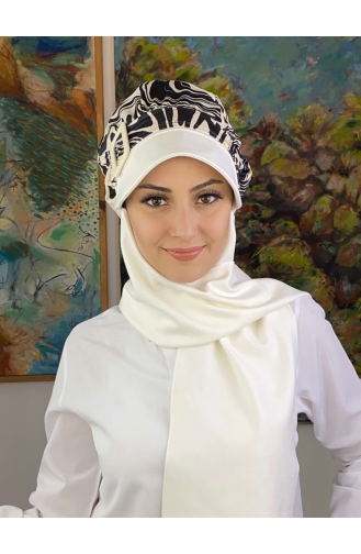 White Ready to Wear Turban 19AGS22ŞP11-01