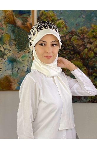 Weiß Praktischer Turban 19AGS22ŞP11-01