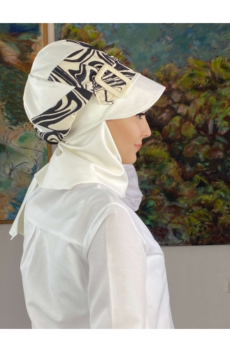 Weiß Praktischer Turban 19AGS22ŞP11-01