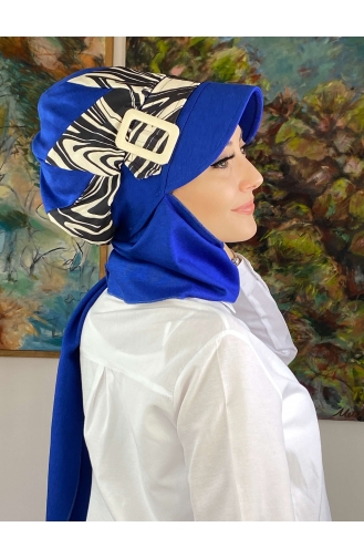 Saxon blue Ready to wear Turban 19AGS22ŞP11-02