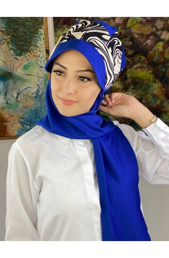 Saks-Blau Praktischer Turban 19AGS22ŞP11-02