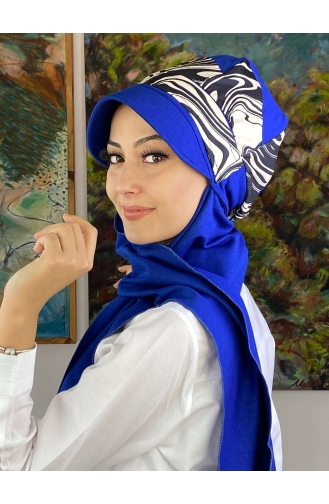 Saxon blue Ready to wear Turban 19AGS22ŞP11-02