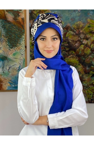 Saks-Blau Praktischer Turban 19AGS22ŞP11-02