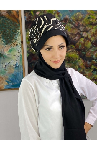 Black Ready to Wear Turban 19AGS22ŞP11-05