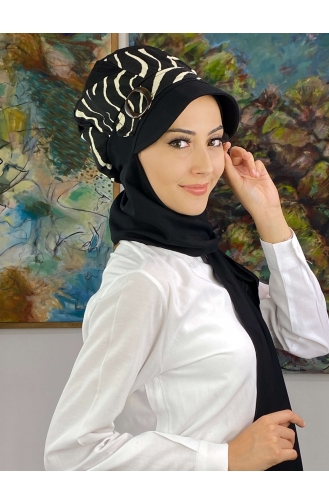 Black Ready to Wear Turban 19AGS22ŞP11-05