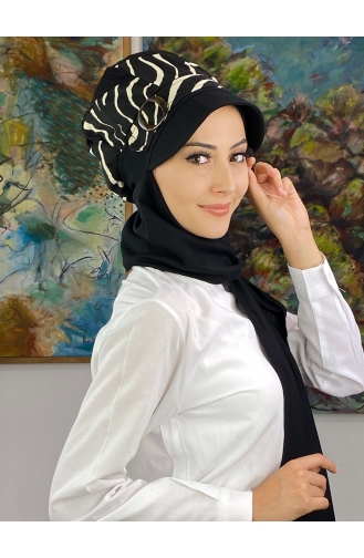 Black Ready to wear Turban 19AGS22ŞP11-05