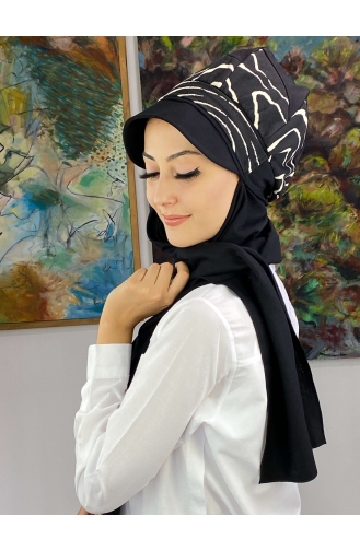 Black Ready to Wear Turban 19AGS22ŞP11-05