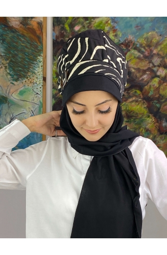 Black Ready to Wear Turban 19AGS22ŞP11-05
