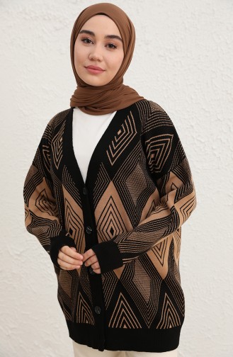Milchkaffee Strickjacke 2030-01