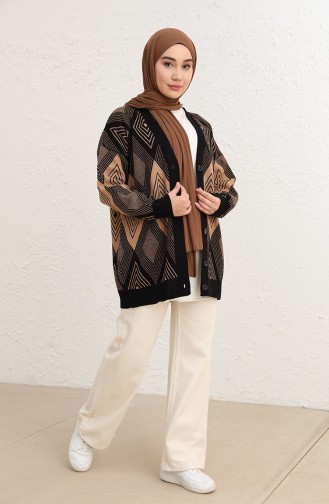 Milchkaffee Strickjacke 2030-01