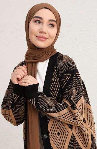 Milchkaffee Strickjacke 2030-01