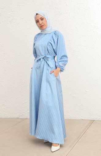 Blau Hijab Kleider 210682