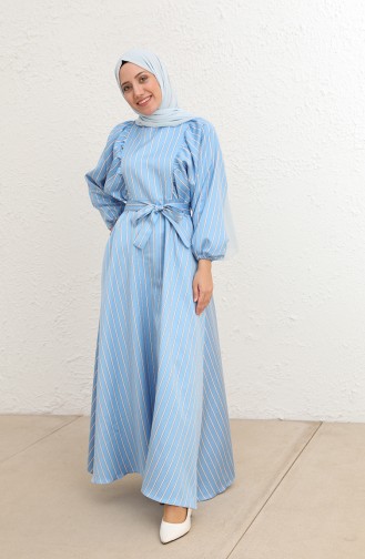 Blau Hijab Kleider 210682