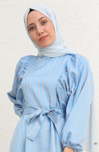 Blau Hijab Kleider 210682