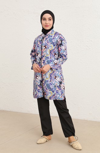 Maillot de Bain Hijab Noir 2005PERİ-01