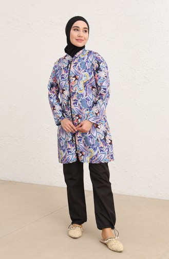 Maillot de Bain Hijab Noir 2005PERİ-01
