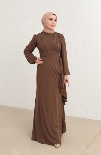 Braun Hijab-Abendkleider 5718-10
