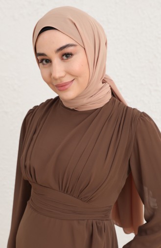 Habillé Hijab Couleur Brun 5718-10