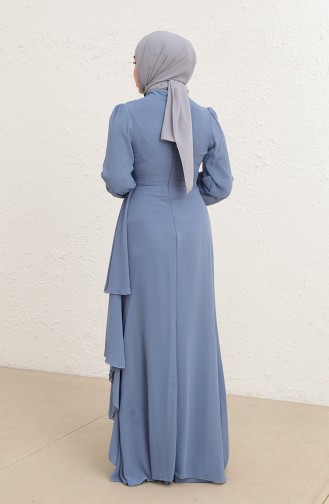 Minzenblau Hijab-Abendkleider 5718-14