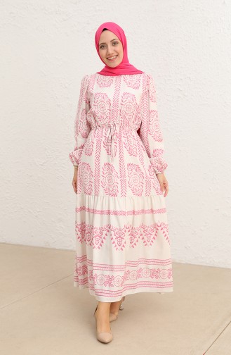 فستان وردي 0127-01