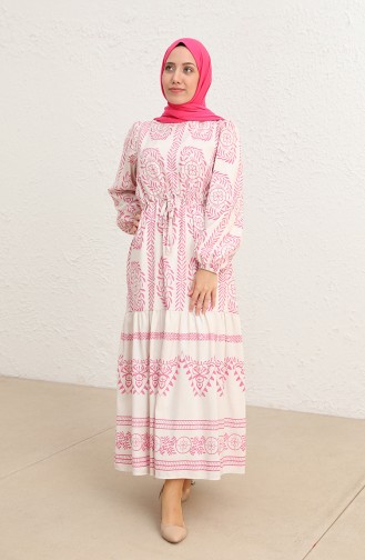 فستان وردي 0127-01