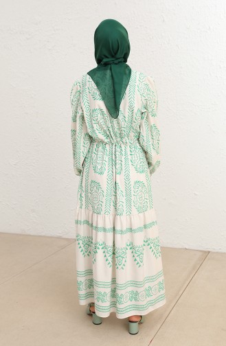 Green Hijab Dress 0127-03