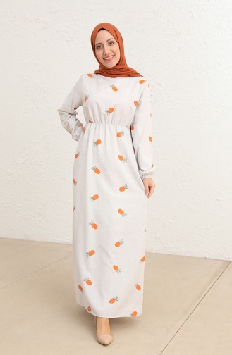 Orange Hijab Dress 10555-02