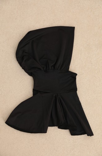 Schwarz Hijab Badeanzug 012-01