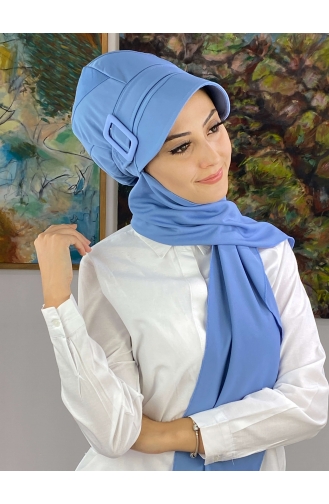 Light Blue Ready to wear Turban 19AGS22ŞP25-03