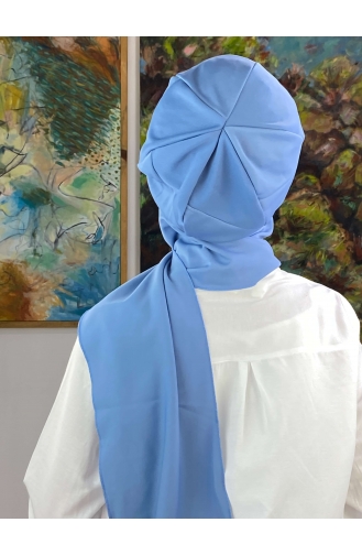 Light Blue Ready to wear Turban 19AGS22ŞP25-03