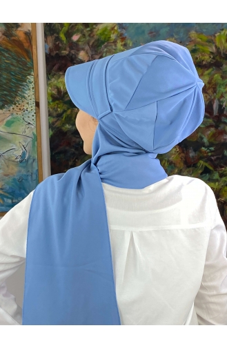 Light Blue Ready to Wear Turban 19AGS22ŞP25-03
