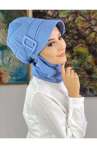 Light Blue Ready to wear Turban 19AGS22ŞP25-03