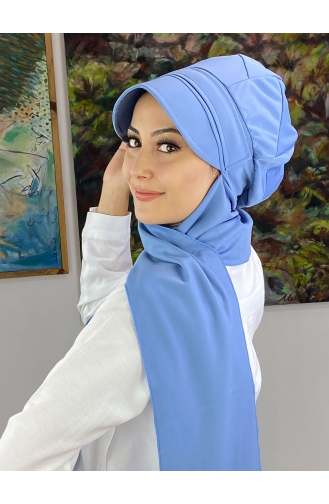 Light Blue Ready to wear Turban 19AGS22ŞP25-03