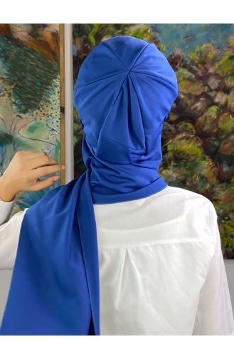 Saks-Blau Praktischer Turban 19AGS22ŞP25-05