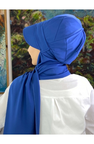 Saks-Blau Praktischer Turban 19AGS22ŞP25-05