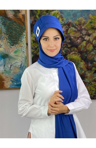 Saks-Blau Praktischer Turban 19AGS22ŞP25-05