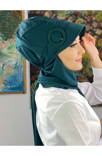 Teal Ready to Wear Turban 19AGS22ŞP25-06