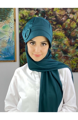 Nefti Yeşil Ready to wear Turban 19AGS22ŞP25-06